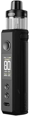Original VOO-POO Drag X2 Kit 80W DTL Vape fit with 5ML PnP X Pod Cartridge PnP X Coil Electronic Cigarette Vaporizer No Nicotine No Liquid No Battery (Spray Negro)