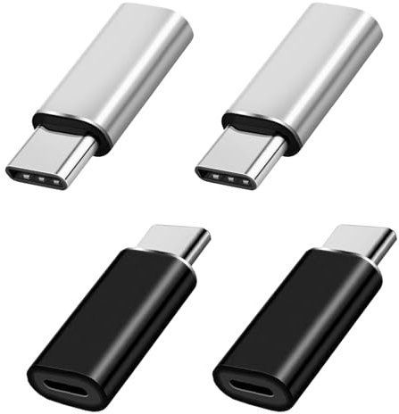 Lighting to USB C Adapter,4 Pack Lighting Female to USB-C Male Adapter,Compatible with Apple IPhone Series Certain Galaxy/Dell/Laptop and Other Devices USB C