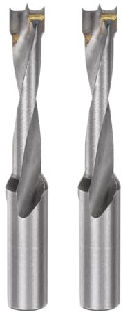 sourcing map Brad Point Drill Bits for Wood 9mm x 68mm Right Turning Carbide for Woodworking Carpentry Drilling Tool 2pcs
