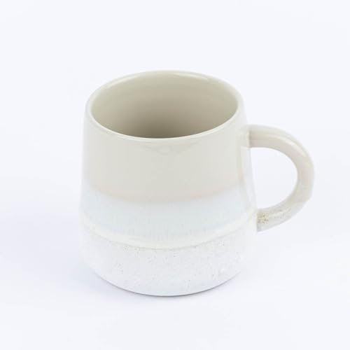 Sass & Belle Tasse Mojave glasiert Steinzeug beige weiß 350ml