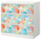 Sunnywall® Möbelfolie passend für IKEA Malm Kommode Schrankfolie Aufkleber mit Pastell Kreise Motiv | blasenfrei verkleben | Kinderzimmer 3er 80 cm