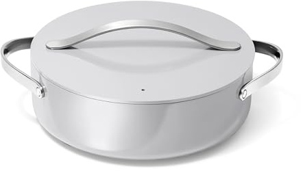 Caraway Rondeau Antihaft-Bratpfanne mit Deckel, frei von Chemikalien, perfekt zum Anbraten, Schmoren und Braten, Grau