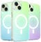 ORNARTO Hue für iPhone 15 Hülle kompatibel mit Magsafe, [Fluoreszierende Farbverlauf], [Anti-Vergilbung] Handyhülle iPhone 15 Case, Kratzfeste iPhone 15 Schutzhülle 6.1 Zoll - Polarlicht