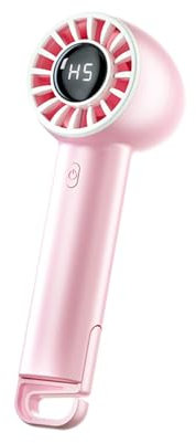 JISADER Mini Ventilador portátil, Ventilador de Mano, Elegante Ventilador de Escritorio, Regalo, Mini Ventilador de refrigeración, Ventilador de Escritorio, Rosa