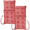 MG Design Stuhlkissen 2er Set 50 x 100 cm Sitzkissen rosa - Gartenstühle Sitzauflagen aus Polsterstoff, mit weicher Füllung, mit Schnüren zum Binden - Niedriglehner Auflagen