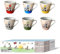 kasaviva Set 6 Tazzine Tazze Caffè in Ceramica senza Piattini Sweet Home