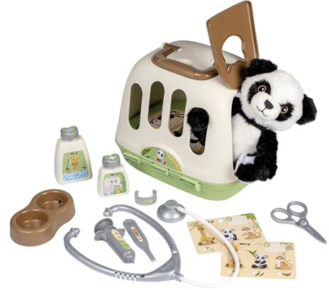 Smoby - Tierarzt-Spielset im Koffer mit Panda Kuscheltier - Rollenspiel für Kinder ab 3 Jahren