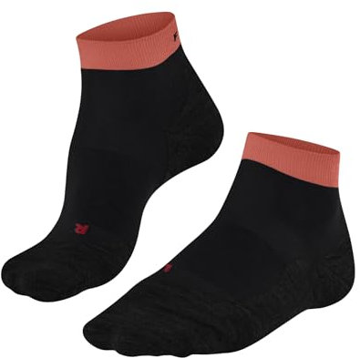 FALKE Women's RU4 Endurance Short W Sso Cotton Anti-Blister 1 Pair Running Socks, Black 3002, 7-8