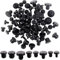 Fizdoqg 80Stk Gummistopfen Silikon Verschlussstopfen Schwarz Solider Silikonstopfen Rund Blindstopfen Silikon Weicher Flexibler Stopper für Löcher Mit 4-9.5mm Innendurchmesser Flaschen Rohre