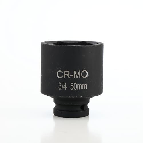 Heavy-Duty Drive Drive, 50mm 6-Point Impact Socket, Crafted from Chrome Molybdenum Steel - Ideal for Wrench/Drill/Driver, 1 PC
