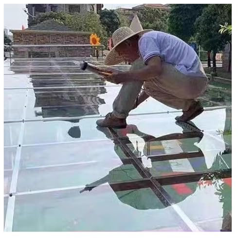 Panneaux de toit en polycarbonate transparent - Protection UV et imperméable - 1 mm - Pour serres, abris de jardin et abris de voiture - 1,6 x 4 m