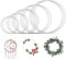 Forbabe 15 Stück Metallring Set Drahtringe Deko Ringe 10/15/20/25/30cm Metallringe zum Basteln Aufhängen Traumfänger für DIY Hochzeits-Tisch-Dekorationen Handwerke (Silber)