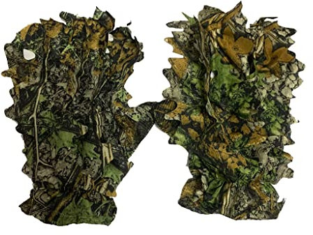TIANQUXNGI 3D Leaf Gloves Camouflage Jagdhandschuhe für Outdoor-Enthusiasten, Jäger, Fotografen