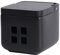KOOK TIME Pot de Conservation d'Ail en Céramique avec Couvercle en Bois de Bambou - Idéal pour le Rangement et la Conservation de l'Ail, Oignon et Échalote - 11,5x11,5x11,5 cm - Tous Noir mat