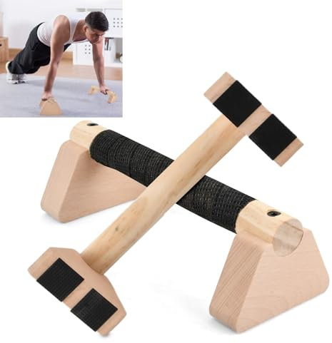 2 Pcs Barre Parallele, 25cm Parallettes Avec Base Antidérapante, Barre Dips Tractions, Haltere Musculation, Poutre Gymnastique pour Push Up Calisthenics Yoga, Poignée Épaisse, Capacité Charge 300kg