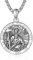 Heiliger Raphael Anhänger 925 Silber Heilige Erzengel Raphael Kette Halskette Medaille Amulett Schmuck Religiöser Geschenke für Herren