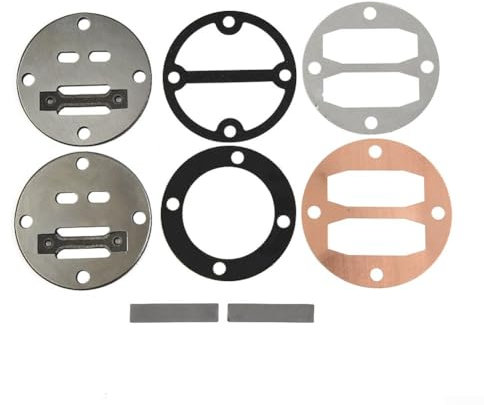 Ventilplatten-Set Metall U-Form Luftkompressorkopf Reed Ventilplatte Dichtungen Zylinder und Dichtung Ventilplatte Kits für Ölmaschine Luftkompressor Luftzylinder Kopf