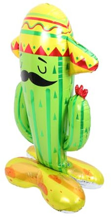 TOYANDONA Globo de Cactus Inflable Grande para Decoración de Fiestas para Temáticas de Verano Mexicanos Accesorio Fotográfico y Resistente
