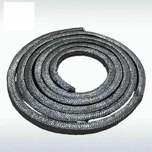 3x3 4x4 6x6 8x8 10x10 12x12mm Graphitpackung Graphitdraht Streckmetall Weich Flexibel Graphit Verschleißfest Hitzebeständig-Schwarz-4x4,0mm-10M