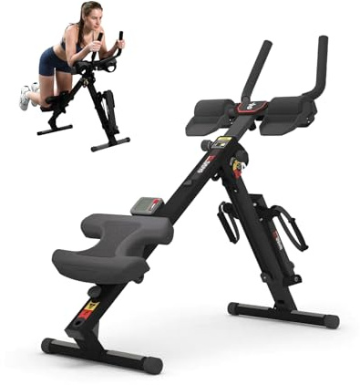 TOUSAINS 3 in 1 Ab Machine, Foldable Rowing Machine & Cable System