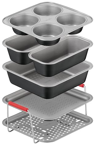 Tefal Dail'Easy 6-tlg. Heißluftfritteusen Accessoires Set, Lochblechzablett