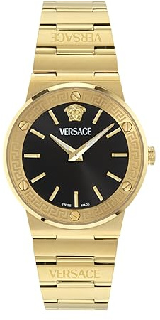 Versace Herren Analog Quarz Armbanduhr Greca Logo Aereo Swiss Made