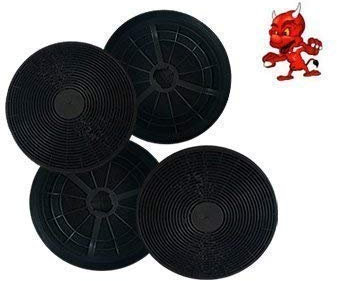 1 MEGASET 4 Aktivkohlefilter Fettfilter Kohlefilter Filter MIZ 0023 für Dunstabzugshaube Abzugshaube Respekta