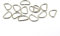 Vintageparts 30 D Ringe in Silber platiniert, 14 mm, DIY-Schmuck