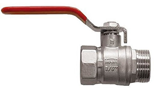 Standard Flow Rate Water Ball Valve with Steel Handle DN20 3/4 BSP Female x Male Thread