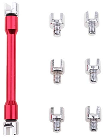 Tenlacum - Juego de llaves universales para radios de motocicleta (5,0 - 6,8 mm, 2 colores), color rojo y azul