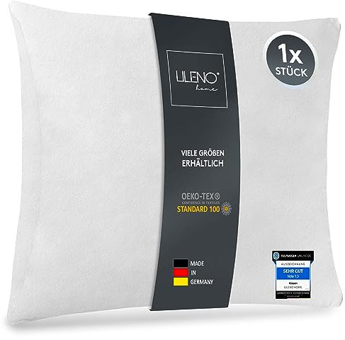 LILENO HOME 1er Set Kissenfüllung 50x50 cm - 40°C waschbares Innenkissen geeignet für Allergiker - Polyester Kisseninlet als Couchkissen, Sofa Kissen, Cocktailkissen und Kopfkissen