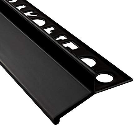 Alu Balkon Terrasse abtropf Profil Fliesenschiene Profil Schiene L300cm farbig 10mm schwarz