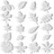 Summer Anti Collision Window Clings Assorted Leaf Shapes Stickers Transparent Alert Bird Window Decal Prevent People and Bird Strikes on Window Glass