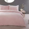 Sleepdown Flanell-Bettwäsche-Set mit Kissenbezügen, flauschig, warm, gemütlich, superweich, pflegeleicht, einfarbig, 260 x 230 cm, Rosa, Fleece, Rose, Super King
