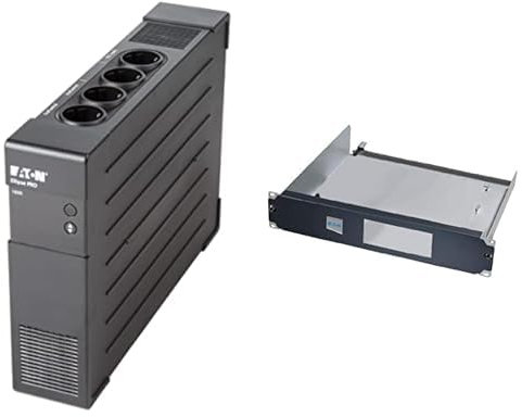 Eaton - Onduleur Ellipse Pro 1600 FR - Line Interactive UPS - ELP1600FR - 1600VA (8 Prises FR) - Régulation Tension (AVR) & Kit de Montage pour Rack 2U 19