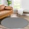 HomebyHome Teppich Wohnzimmer 160 cm Rund Hellgrau Einfarbig Design - Schlafzimmer Teppich Kurzflor Extra Weich Pflegeleicht Gabbeh Optik Teppiche für Küche Esszimmer Jugendzimmer Kinderzimmer