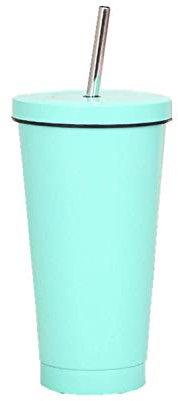 Taza de agua de acero inoxidable Vaso aislado con tapa Botella de agua Aislante Taza fría Taza de agua portátil de acero inoxidable Paja Café helado Taza de viaje Taza Movimiento al aire libre 750 ml