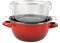 MAGEFESA Friteuse Sfumato-New 20Ø en acier vitrifié avec extérieur dégradé rouge. Revêtement intérieur antiadhésif noir bicouche. Convient pour tous les types de feux, notamment à induction.
