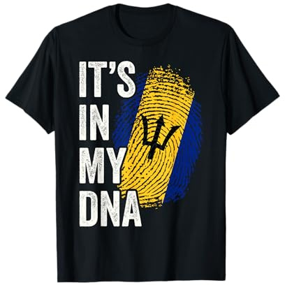 ITS IN MY DNA Barbados Flag Barbadian Roots Pride Genetic T-Shirt