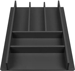 Elletipi Wood Line PLA O50045 Besteckhalter für Schublade aus MDF, Spanplatte, grau, Orion, 45.