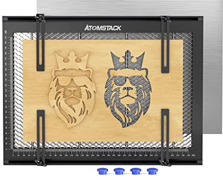 ATOMSTACK Tavolo da lavoro a nido d'ape per taglio laser 380x284x22mm per incisore laser CO2, macchina per incisione laser a diodi, struttura in metallo con infissi