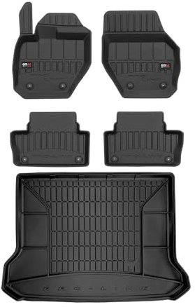 OMAC Fußmatten & Kofferraumwanne Set kompatibel mit Volvo XC60 2008-2017 Gummi Schwarz 5X