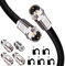 ASNQ Juego de conectores de cable coaxial RG6 de 75 ohmios – Cable coaxial premium de alta velocidad de 15 m – para Internet, TV digital, satélite, conexiones aéreas – Incluye 4 acopladores de