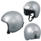 Motorradhelm Helmet Jet Homologated ECE 22-06 Silber Custom Scooter XXL