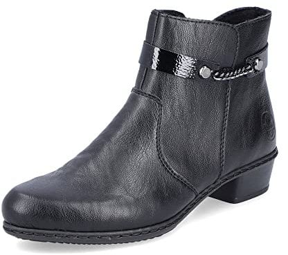 Rieker Damen Klassische Stiefeletten Y0783, Frauen Stiefeletten,übergangsschuhe,Stiefel,Bootee,Booties,halbstiefel,schwarz (00),42 EU / 8 UK