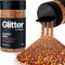 Hemway Premium Glitter Shaker - Bronze Brown Holographic | Fine Metallic Flake Sequins for Resin & Epoxy Crafts | Craft Supplies for Tumblers, Festival, Hair, Face, Body, Eye & Nail Art | 130 g