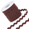 GORGECRAFT 27 Yard/25 m Rick Rack Trim Ribbon Dark Coffee Wave Nähen Biegen Fransenband 5 mm/0.2 Zoll Für DIY Nähhandwerk Hochzeit Brautkleid Verschönerung Party Dekoration Geschenkverpackungszubehör