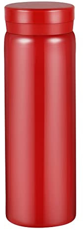 Small Flask, Cute Water Bottle, Vacuum Insulated Flask for Hot & Cold Drink, Keep 12H Hot & 6H Cold (Red, 280ml)