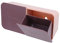 Asixxsix Qtip-Halter, an der Wand Befestigter Badezimmer-Aufbewahrungsbehälter für Wattebällchen, Tupfer, Zahnseide, Flip-Cover-Spender, Behälter mit 2 Fächern, Make-up-Organizer (Rosa Lila)