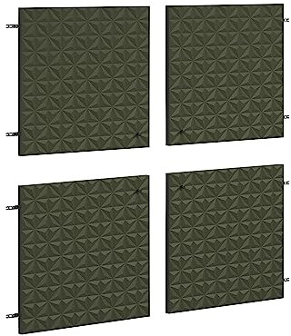 trendteam smart living - Sentra - 4 Türen für Highboard - Dunkelgrün - Gefräste Fronten - (BxHxT) 60 x 60 x 2 cm